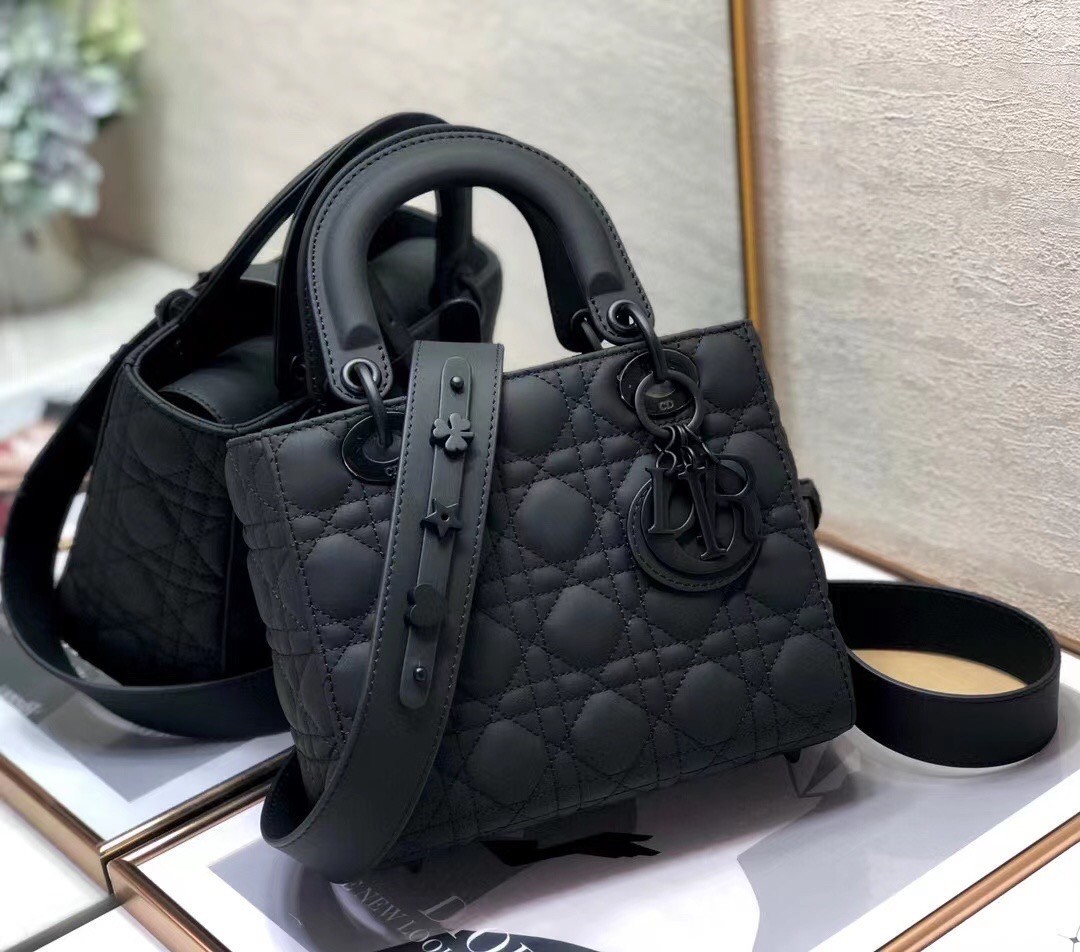 Dior Lady Dior My ABCDior Bag In Black Ultra Matte Calfskin 337