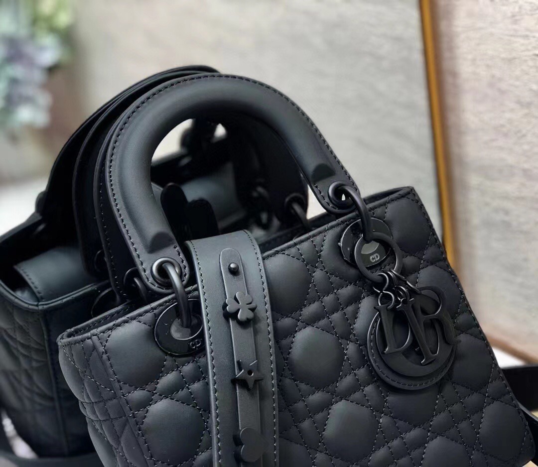 Dior Lady Dior My ABCDior Bag In Black Ultra Matte Calfskin 337