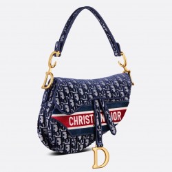 Dior Saddle Bag In Dior Oblique Embroidered Velvet 258