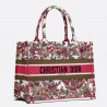 Dior Small Book Tote In Multicolor Butterfly Embroidery 278