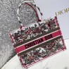 Dior Small Book Tote In Multicolor Butterfly Embroidery 278