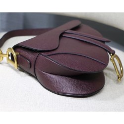 Dior Saddle Bag In Bordeaux Grained Calfskin 479