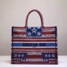 Dior Book Tote Bag In American Flag Embroidered Canvas 706