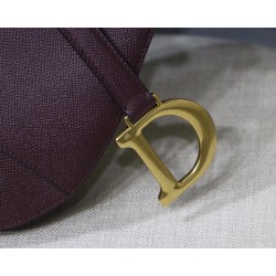 Dior Saddle Bag In Bordeaux Grained Calfskin 479