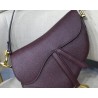 Dior Saddle Bag In Bordeaux Grained Calfskin 479