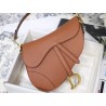 Dior Saddle Bag In Brown Grained Calfskin 509