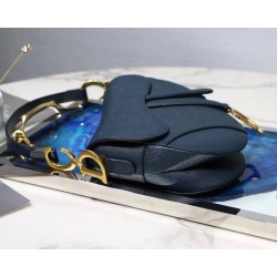 Dior Saddle Bag In Navy Blue Grained Calfskin 545