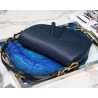 Dior Saddle Bag In Navy Blue Grained Calfskin 545