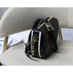 Dior Vibe Small Hobo Bag In Black Cannage Lambskin 636