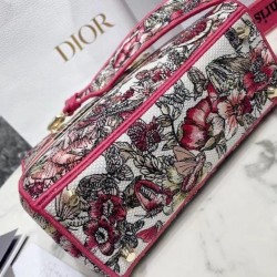 Dior Medium Lady D-Lite Bag In Multicolor Butterfly Embroidery 658