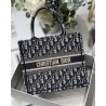 Dior New Small Book Tote In Blue Dior Oblique Jacquard 802