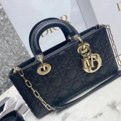 Dior Lady D-Joy Bag In Black Cannage Lambskin 472