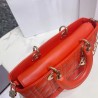 Dior Lady D-Joy Bag In Orange Cannage Lambskin 823