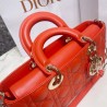 Dior Lady D-Joy Bag In Orange Cannage Lambskin 823