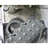 Dior Lady D-Joy Bag In Grey Calfskin with Diamond Motif 095