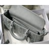 Dior Lady D-Joy Bag In Grey Calfskin with Diamond Motif 095