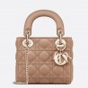 Dior Mini Lady Dior Bag In Blush Cannage Lambskin 735