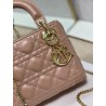 Dior Mini Lady Dior Bag In Blush Cannage Lambskin 735