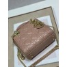 Dior Mini Lady Dior Bag In Blush Cannage Lambskin 735