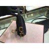 Dior Mini Saddle Bag In Black Grained Calfskin 552