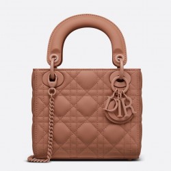 Dior Mini Lady Dior Bag In Blush Ultramatte Calfskin 799