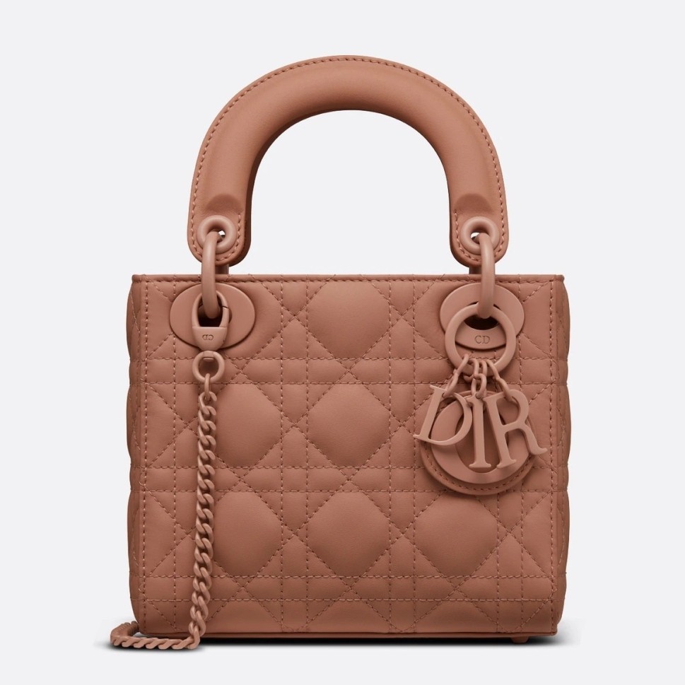 Dior Mini Lady Dior Bag In Blush Ultramatte Calfskin 799