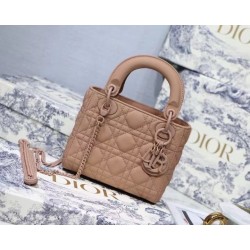 Dior Mini Lady Dior Bag In Blush Ultramatte Calfskin 799