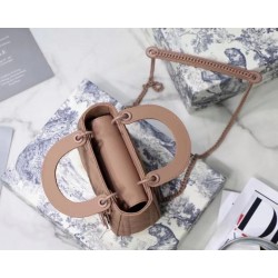 Dior Mini Lady Dior Bag In Blush Ultramatte Calfskin 799