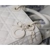 Dior Mini Lady Dior Bag In White Ultramatte Calfskin 832