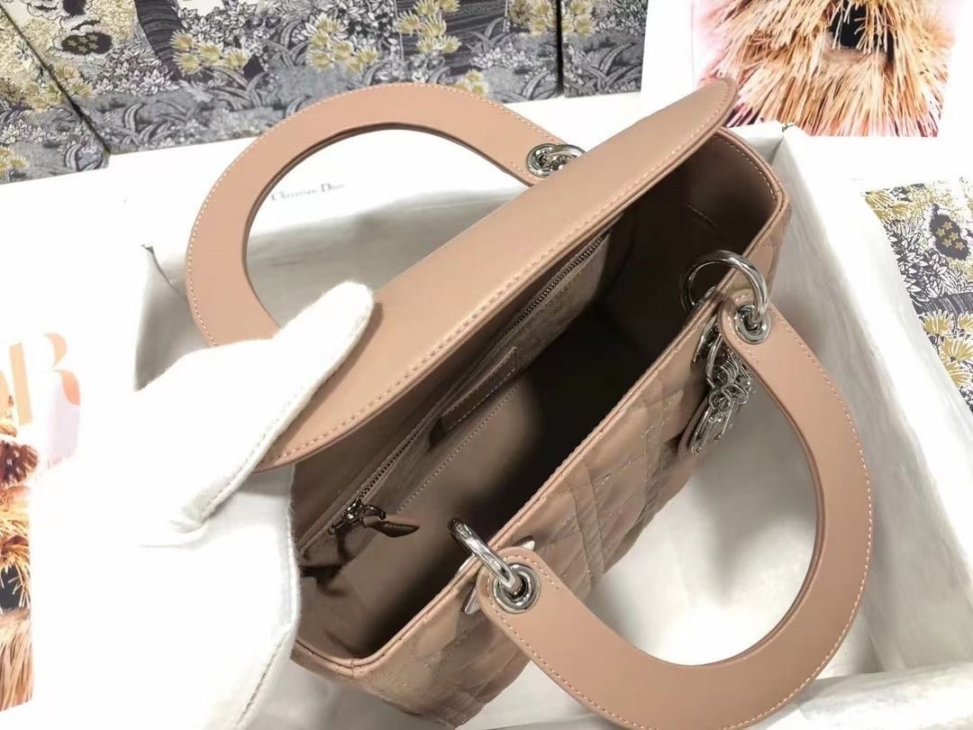 Dior Medium Lady Dior Bag In Blush Cannage Lambskin 903