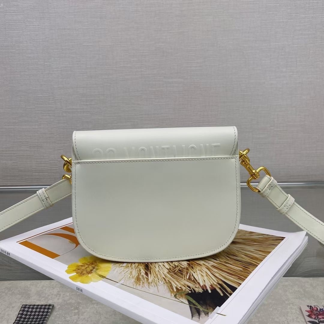 Dior Small Bobby Bag In White Calfskin 979