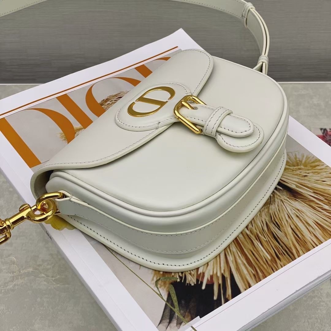 Dior Small Bobby Bag In White Calfskin 979