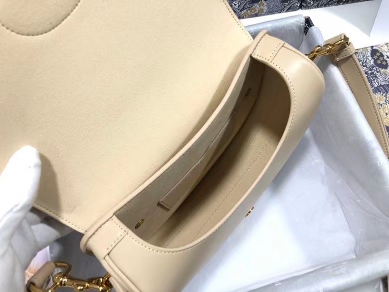 Dior Medium Bobby Bag In Beige Calfskin 016