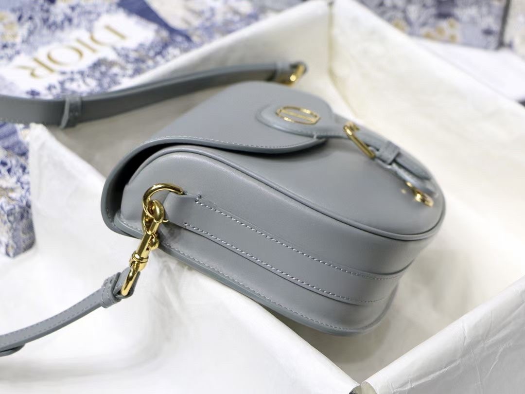 Dior Medium Bobby Bag In Grey Calfskin 541