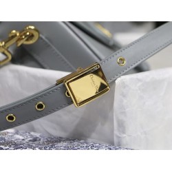 Dior Medium Bobby Bag In Grey Calfskin 541