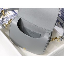 Dior Medium Bobby Bag In Grey Calfskin 541