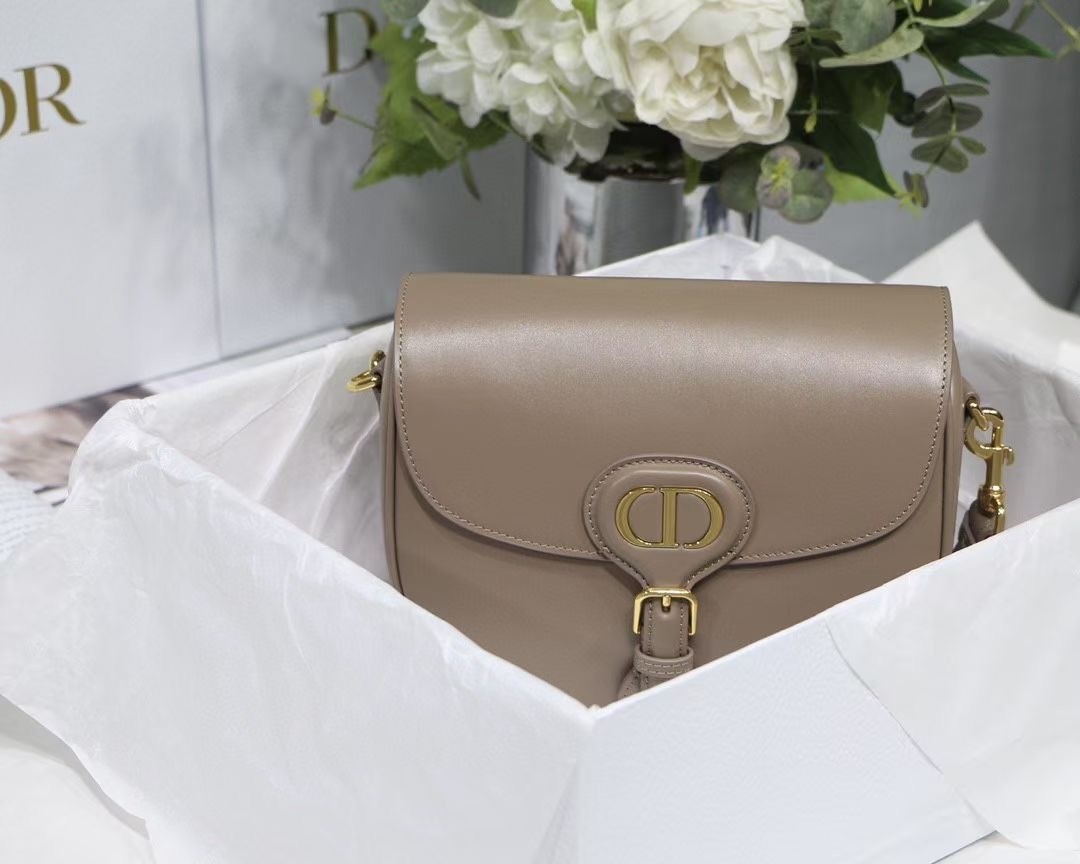 Dior Medium Bobby Bag In Warm Taupe Calfskin 577