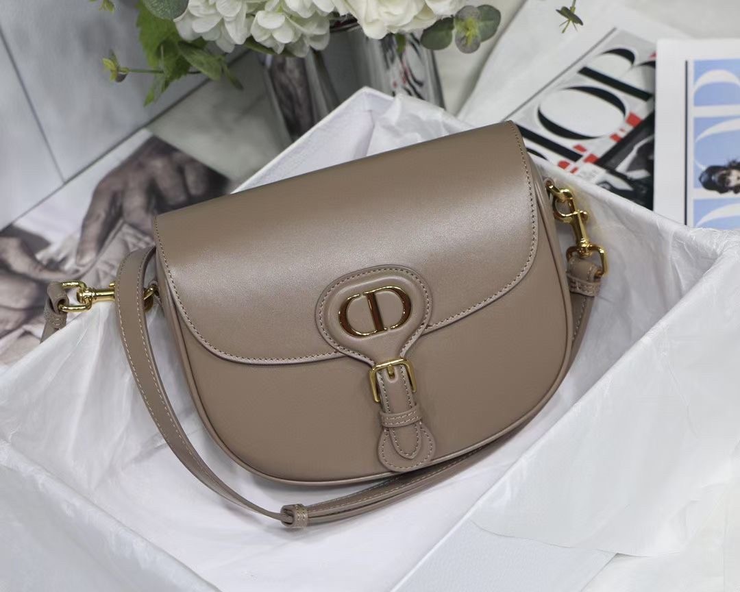 Dior Medium Bobby Bag In Warm Taupe Calfskin 577