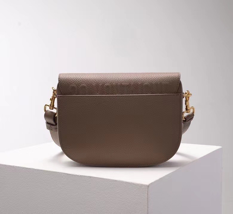 Dior Medium Bobby Bag In Warm Taupe Grained Calfskin 677