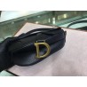 Dior Mini Saddle Bag In Black Grained Calfskin 552