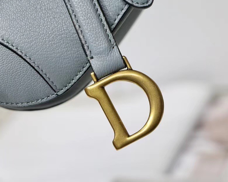 Dior Micro Saddle Bag In Grey Goatskin 065