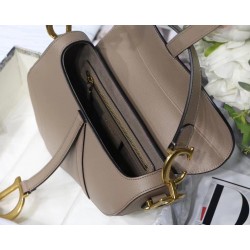 Dior Saddle Bag In Warm Taupe Grained Calfskin 658