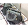 Dior Medium Lady Dior Bag In Grey Patent Cannage Calfskin 877