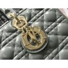 Dior Large Lady Dior Bag In Grey Cannage Lambskin 304