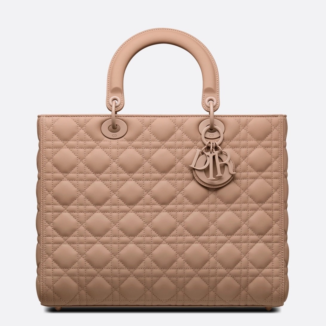 Dior Large Lady Dior Bag In Blush Ultramatte Calfskin 349