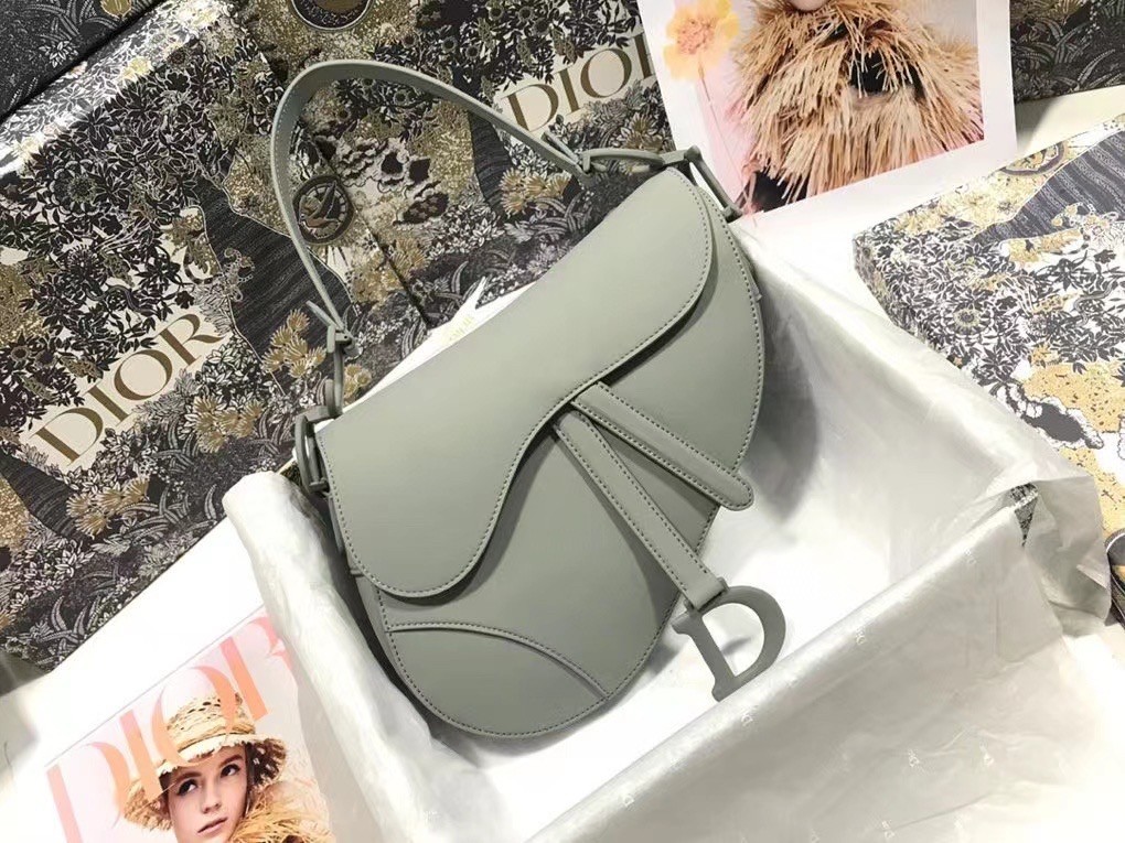 Dior Saddle Bag In Grey Ultramatte Calfskin 226