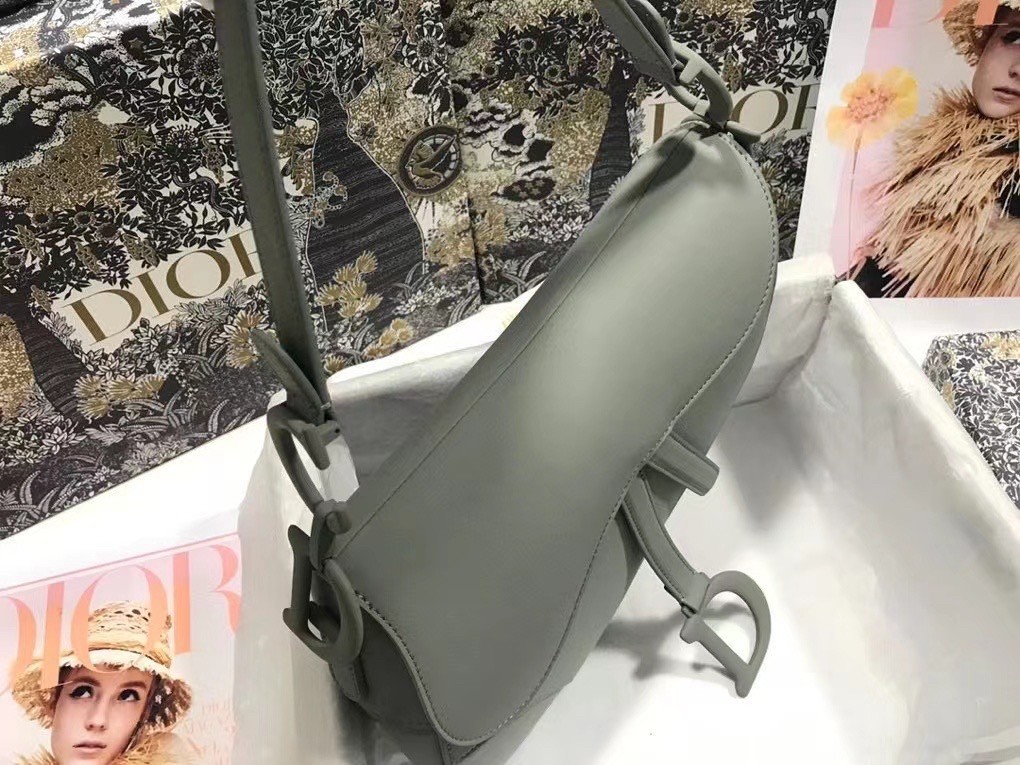 Dior Saddle Bag In Grey Ultramatte Calfskin 226