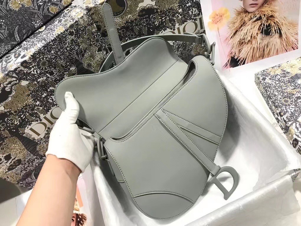 Dior Saddle Bag In Grey Ultramatte Calfskin 226