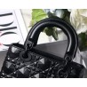 Dior Small Lady Dior My ABCDior Bag In Black Diamon Calfskin 055