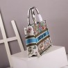 Dior Medium Book Tote In Latte D-Constellation Embroidery 216